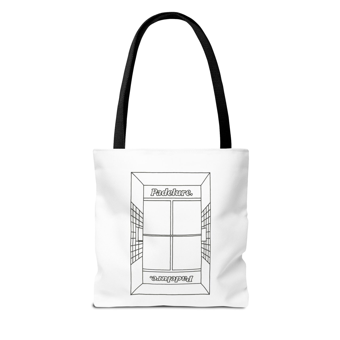Tote Bag White Outlined.