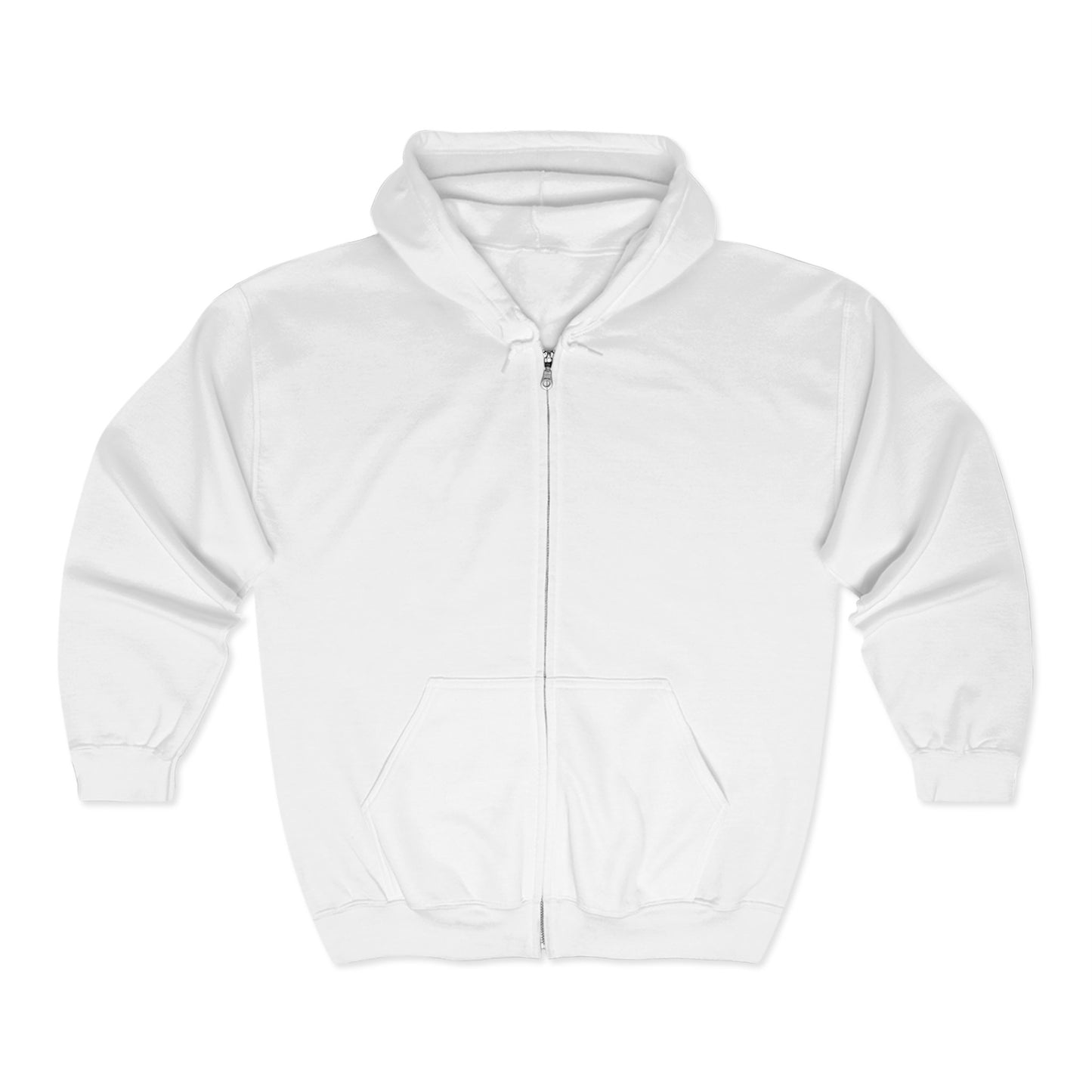 Full Zip Hooded Sweatshirt Outlined Court White