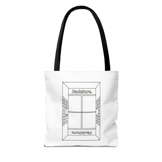Tote Bag White Outlined.