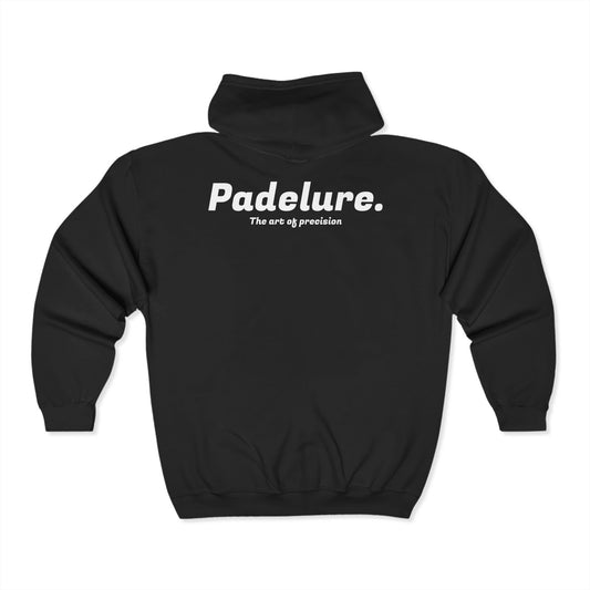 Full Zip Hooded Sweatshirt Padelure. On The Back Black