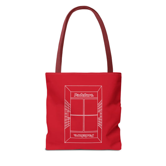 Tote Bag Red Outlined.