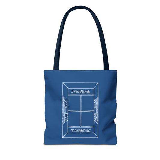 Tote Bag Blue Outlined.