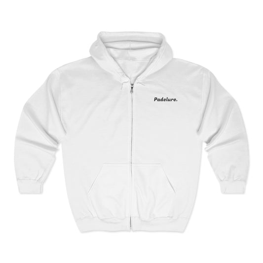 Full Zip Hooded Sweatshirt Padelure. White