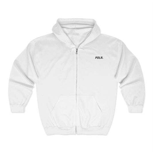 Full Zip Hooded Sweatshirt PDLR. White