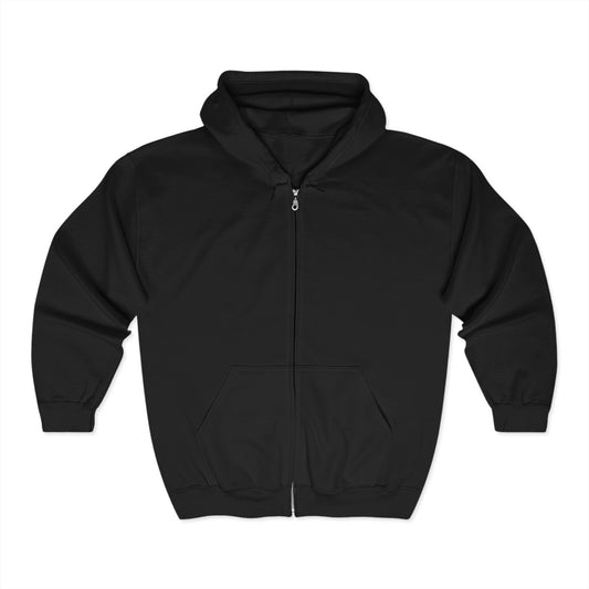 Full Zip Hooded Sweatshirt Outlined Court Black