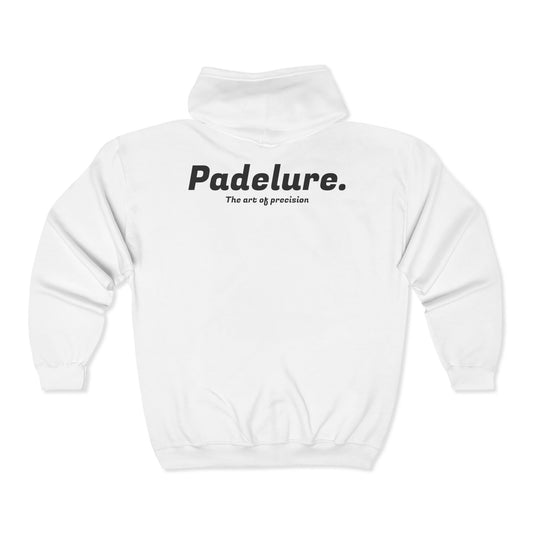 Full Zip Hooded Sweatshirt Padelure. On The Back White