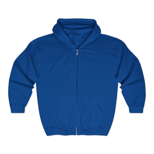 Full Zip Hooded Sweatshirt Outlined Court Blue